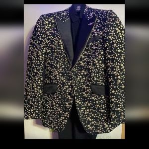 Tuxedo Black and Gold with Stars